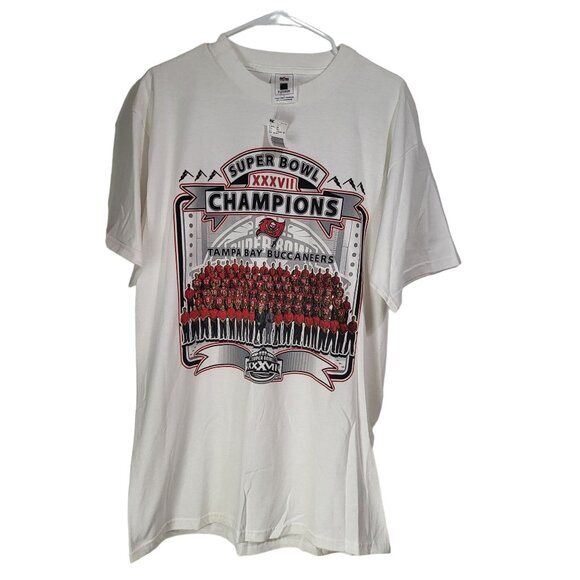 Super Bowl XXXVII Tampa Bay Buccaneers Champions Shirt NFL Players 2003 SZ LG - Picture 1 of 12